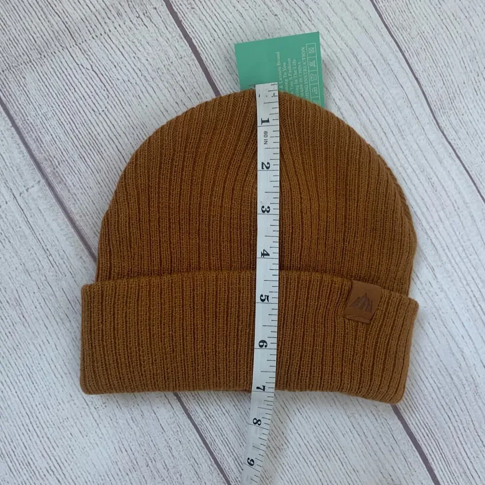 LMLALML Boys Brown Beanie Hat Ribbed Winter Stocking Hat Size Small